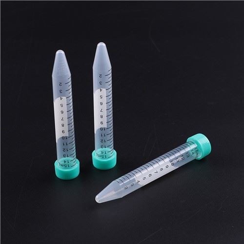 15 ml jednorazové plastové odstredivkové skúmavky so skrutkovacím krytom